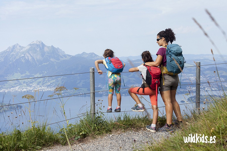 Rutas faciles con niños en Suiza: Felsenweg Rigi