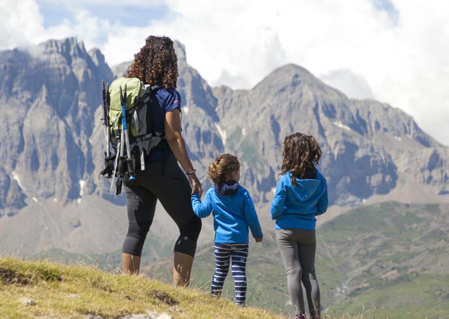 Montaña con niños