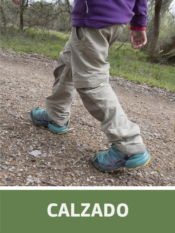 Material recomendado para excursiones con niños: calzado