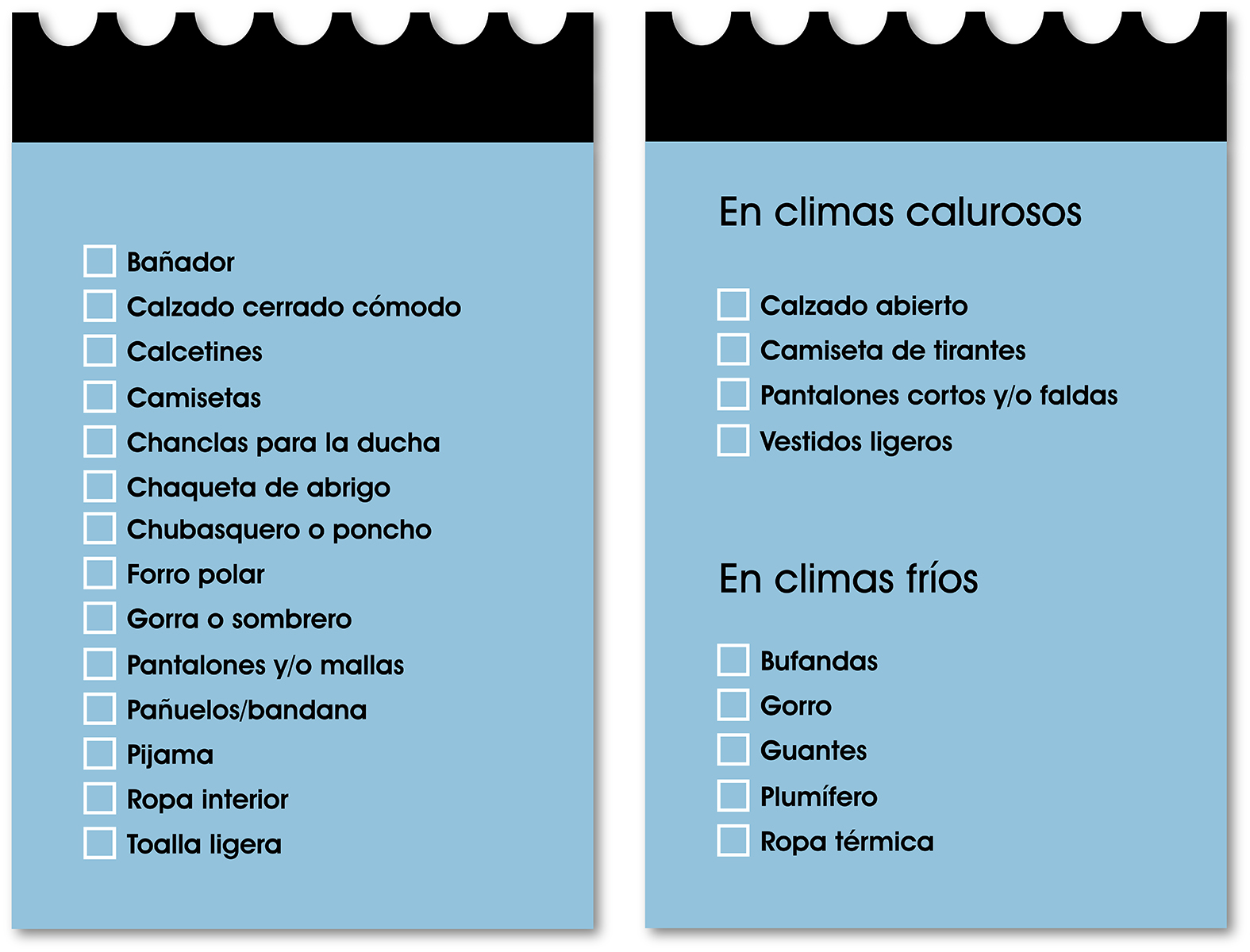 Equipaje para viajar con niños - listado de ropa Equipaje para viajar con niños