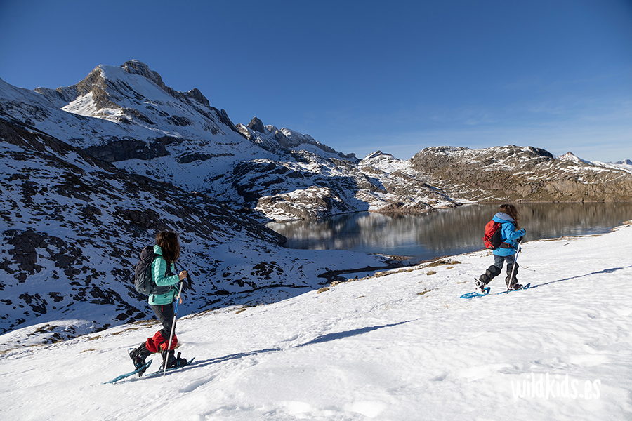 Ibon de Estanes con niños - invierno Excursión con niños al ibón de Estanes en el Pirineo aragones