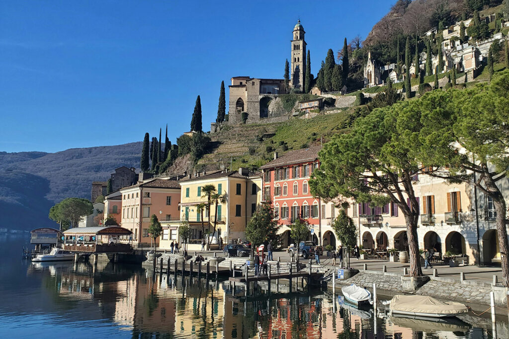 Lago de Lugano con niños en Ticino