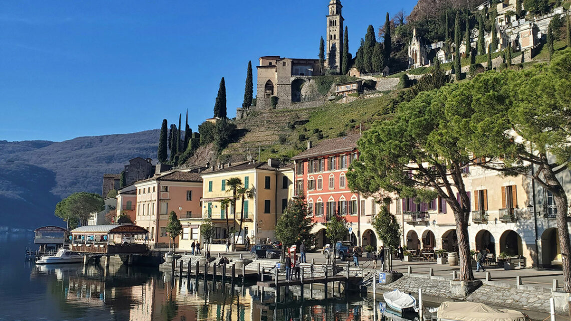 Lago de Lugano con niños en Ticino