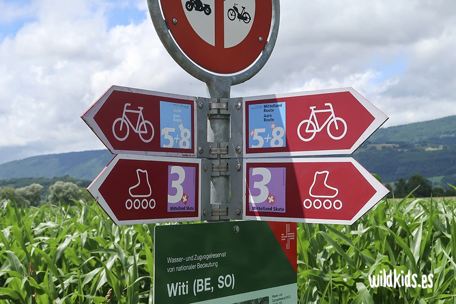 Suiza en bicicleta y patines Suiza en bicicleta