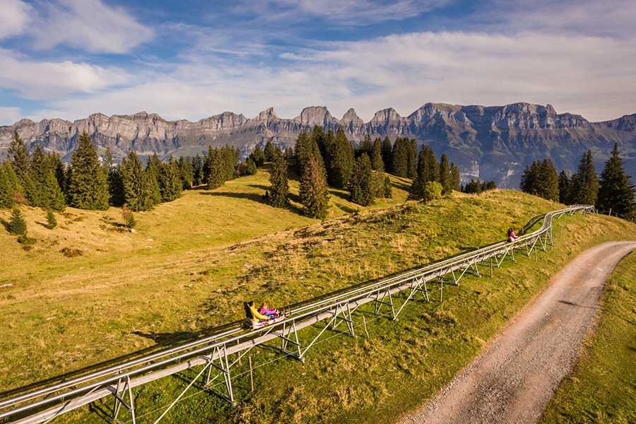 Toboganes alpinos en Suiza: Floomzer